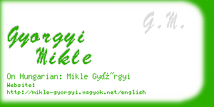 gyorgyi mikle business card